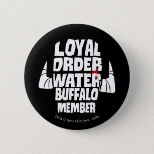 Badge Rond 5 Cm Les Pierrafeu   Loyal Order Water Buffalo Membre