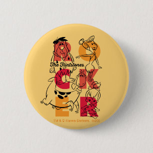 Badge Rond 5 Cm Les Pierrafeu ROCKER