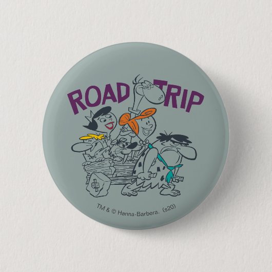 Badge Rond 5 Cm Les Pierrafeu | Voyage routier (Devant)