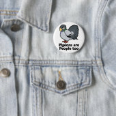 Badge Rond 5 Cm Les pigeons sont les gens aussi (En situation)