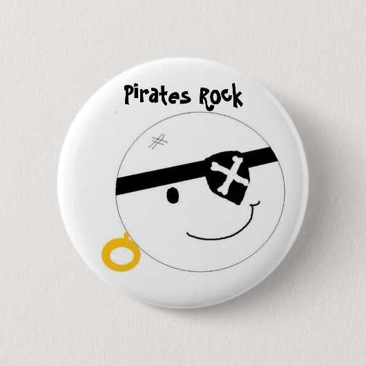 Badge Rond 5 Cm Les Pirates Rock (Devant)