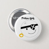 Badge Rond 5 Cm Les Pirates Rock (Devant & derrière)