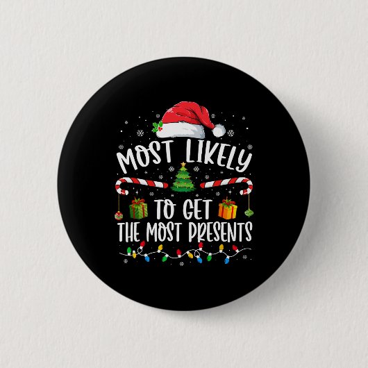 Badge Rond 5 Cm Les Plus Probables Pour Obtenir Les Plus Presents (Devant)