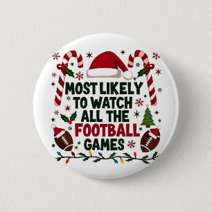 Badge Rond 5 Cm Les plus susceptibles de regarder tous les jeux de