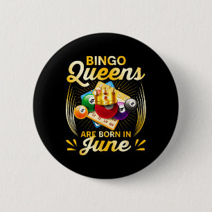 Badge Rond 5 Cm Les Reines De Bingo Sont Nées En Juin Vintage Noël