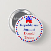 Badge Rond 5 Cm Les républicains contre Donald Trump Button (Devant & derrière)