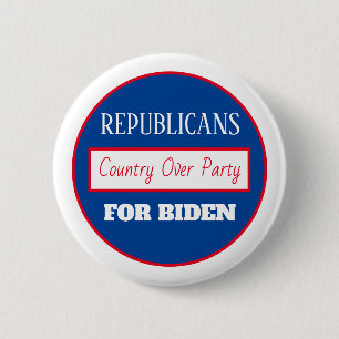 Badge Rond 5 Cm Les Républicains pour Joe Biden, Pays contre Parti