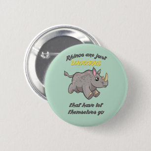 Badge Rond 5 Cm Les rhinos sont des licornes