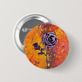 Badge Rond 5 Cm Les roses sont pourpres (Devant & derrière)