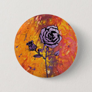 Badge Rond 5 Cm Les roses sont pourpres