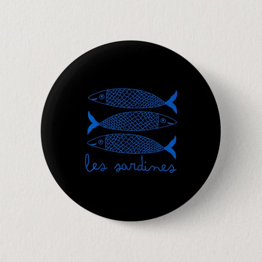 Badge Rond 5 Cm Les Sardines Tinned Fish Retro Graphic For Men Wom (Devant)