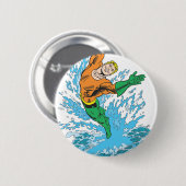 Badge Rond 5 Cm Les sauts d'aquaman dans la vague (Devant & derrière)