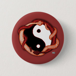 Badge Rond 5 Cm Les serpents conjuguent (le rouge)