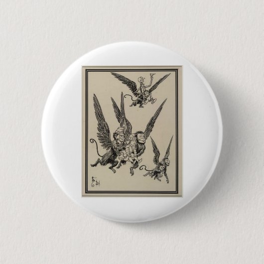 Badge Rond 5 Cm Les singes volants (Devant)