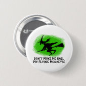 Badge Rond 5 Cm Les singes volants (Devant & derrière)