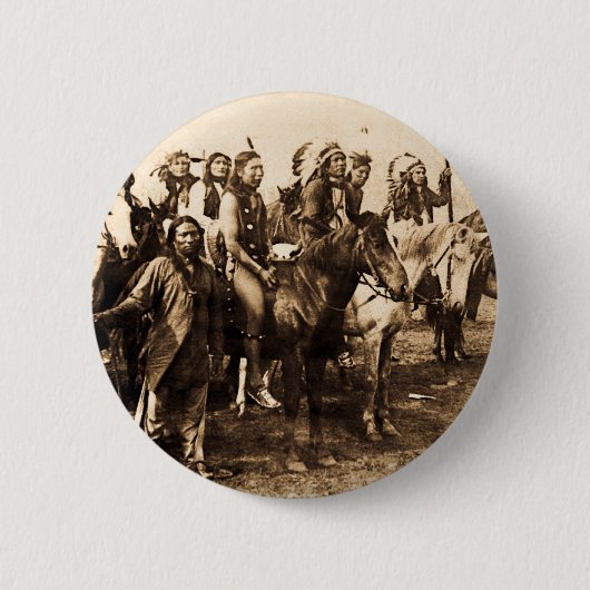 Badge Rond 5 Cm Les Sioux puissants (Devant)