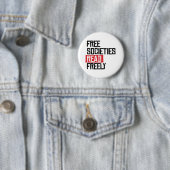 Badge Rond 5 Cm Les sociétés libres lisent librement (En situation)