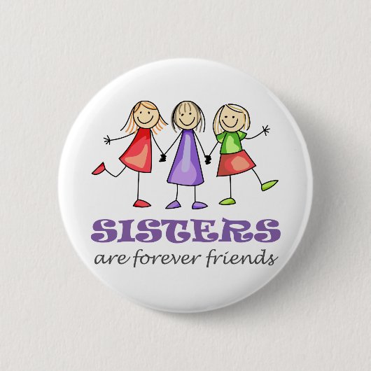 Badge Rond 5 Cm Les soeurs sont pour toujours (Devant)