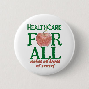 Badge Rond 5 Cm Les soins de santé pour tous sont une évidence