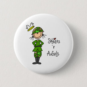 Badge Rond 5 Cm Les soldats sont des anges