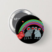 Badge Rond 5 Cm Les souris en amour Valentines (Devant & derrière)