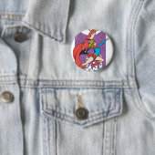 Badge Rond 5 Cm Les superhéroïnes en action (En situation)