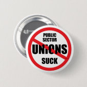 Badge Rond 5 Cm Les syndicats du secteur public s'emparent (Devant & derrière)