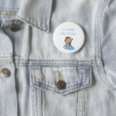 Badge Rond 5 Cm Les T-shirts Singe-Bleus et les cadeaux du papa (En situation)