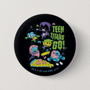 Badge Rond 5 Cm Les titans de l'adolescence vont ! graphique