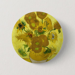 Badge Rond 5 Cm Les tournesols de Van Gogh