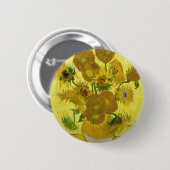 Badge Rond 5 Cm Les tournesols de Van Gogh (Devant & derrière)