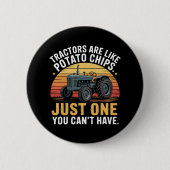Badge Rond 5 Cm Les tracteurs sont comme des chips (Devant)