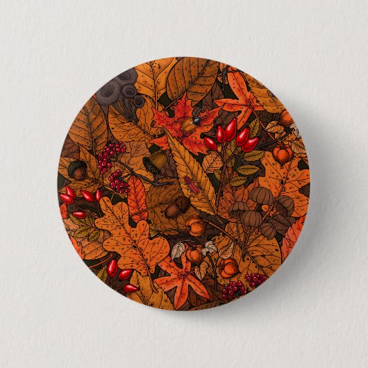 Badge Rond 5 Cm Les trésors d'automne (Devant)