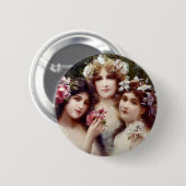 Badge Rond 5 Cm Les Trois Grâces (Devant & derrière)