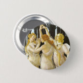Badge Rond 5 Cm Les trois grâces de Sandro Botticelli (Devant & derrière)