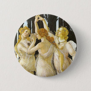 Badge Rond 5 Cm Les Trois Graces de Sandro Botticelli