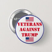 Badge Rond 5 Cm Les vétérans contre Trump (Devant & derrière)