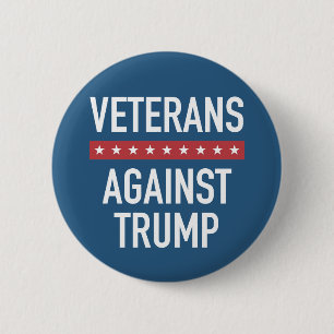 Badge Rond 5 Cm Les vétérans contre Trump
