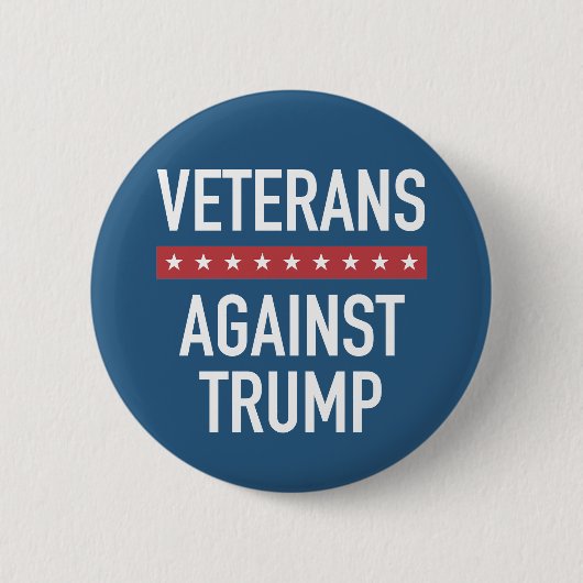 Badge Rond 5 Cm Les vétérans contre Trump (Devant)