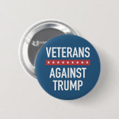 Badge Rond 5 Cm Les vétérans contre Trump (Devant & derrière)