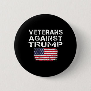 Badge Rond 5 Cm Les vétérans contre Trump Les vétérans militaires