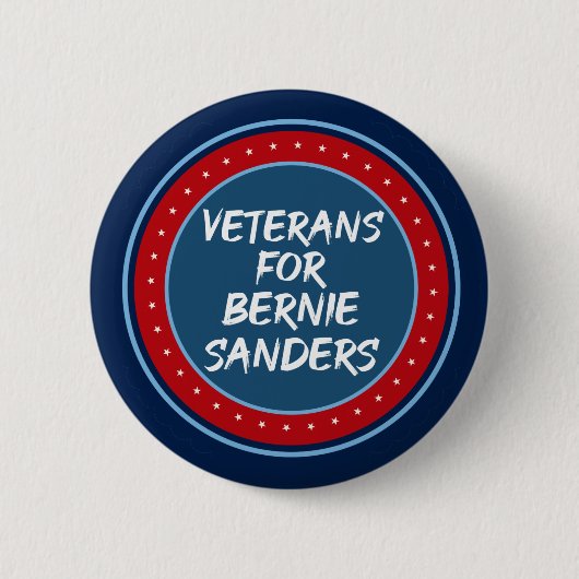 Badge Rond 5 Cm Les vétérans de Bernie Sanders (Devant)