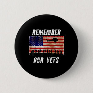 Badge Rond 5 Cm Les vétérans du Vietnam se souviennent de nos vété