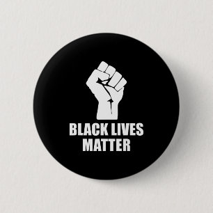 Badge Rond 5 Cm Les vies noires Blm Droits de l'homme Mois de l'hi