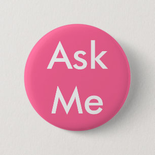 Badge Rond 5 Cm Les volontaires me demandent le rose de bouton