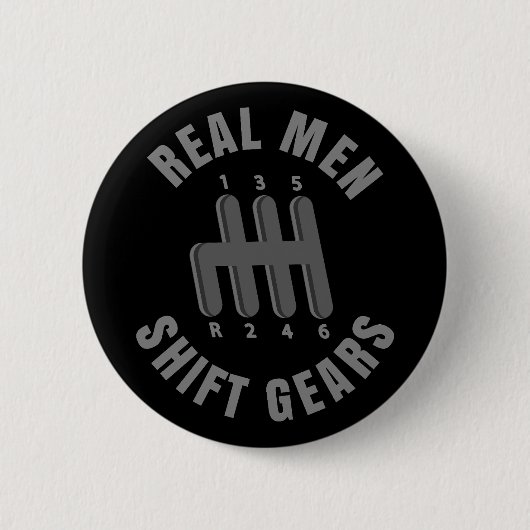 Badge Rond 5 Cm Les vrais hommes se déplacent (Devant)