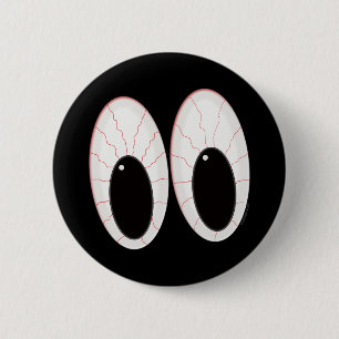 Badge Rond 5 Cm Les yeux de sang des yeux d'Halloween