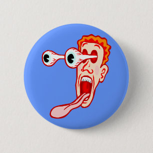 Badge Rond 5 Cm Les Yeux Se Rapprochent De La Tête