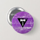 Badge Rond 5 Cm Lesbian Pride Paint (Labrys) (Devant & derrière)