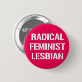 Badge Rond 5 Cm Lesbienne féministe radicale (Devant & derrière)